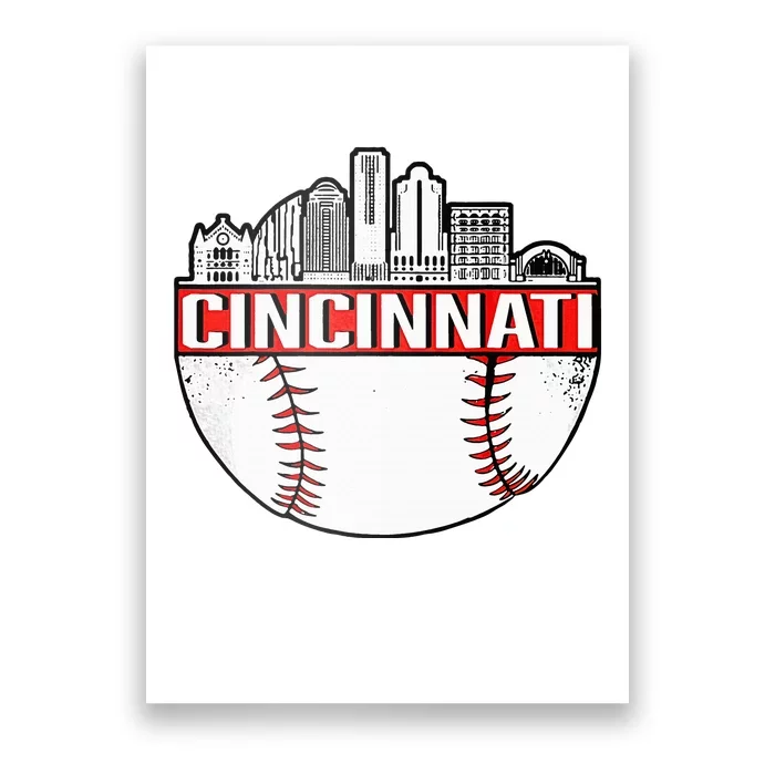 Cincinnati Vintage Baseball Distressed Poster