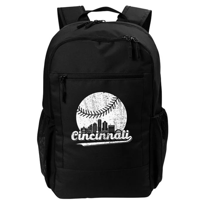 Cincinnati Vintage Baseball Distressed Retro Daily Commute Backpack