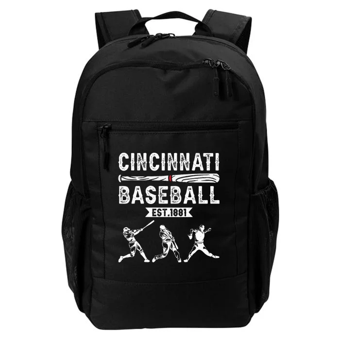 Cincinnati Vintage Baseball Lover Daily Commute Backpack