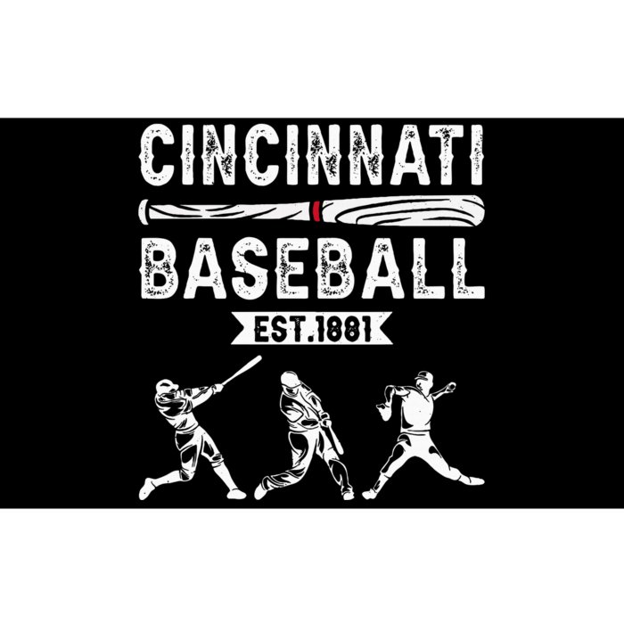 Cincinnati Vintage Baseball Lover Bumper Sticker