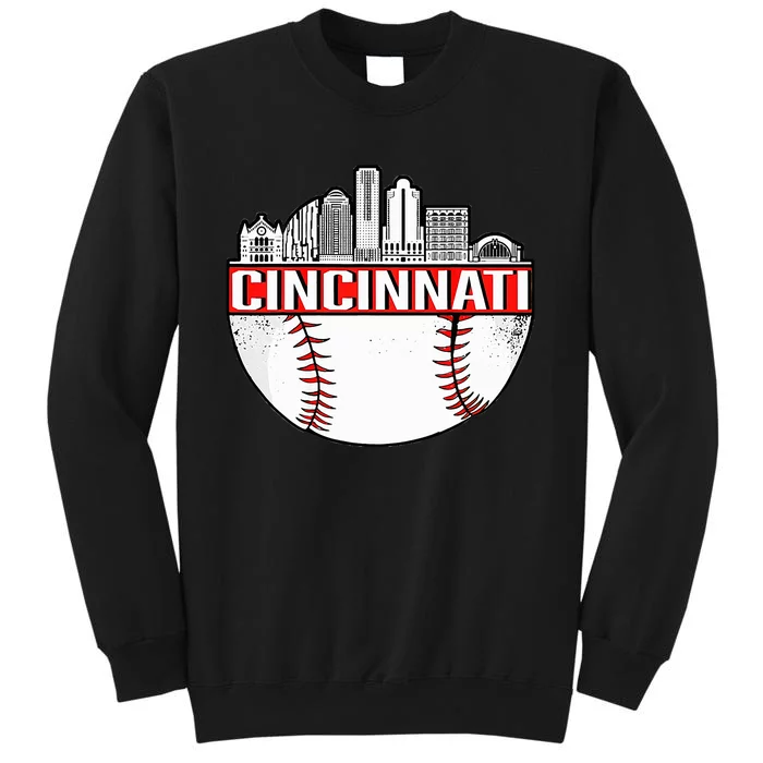 Cincinnati Vintage Baseball Distressed Sweatshirt