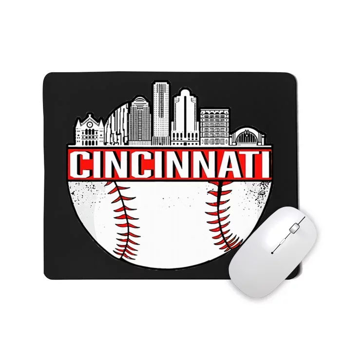 Cincinnati Vintage Baseball Distressed Mousepad