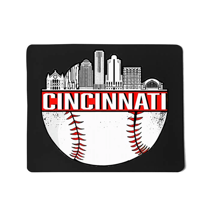 Cincinnati Vintage Baseball Distressed Mousepad