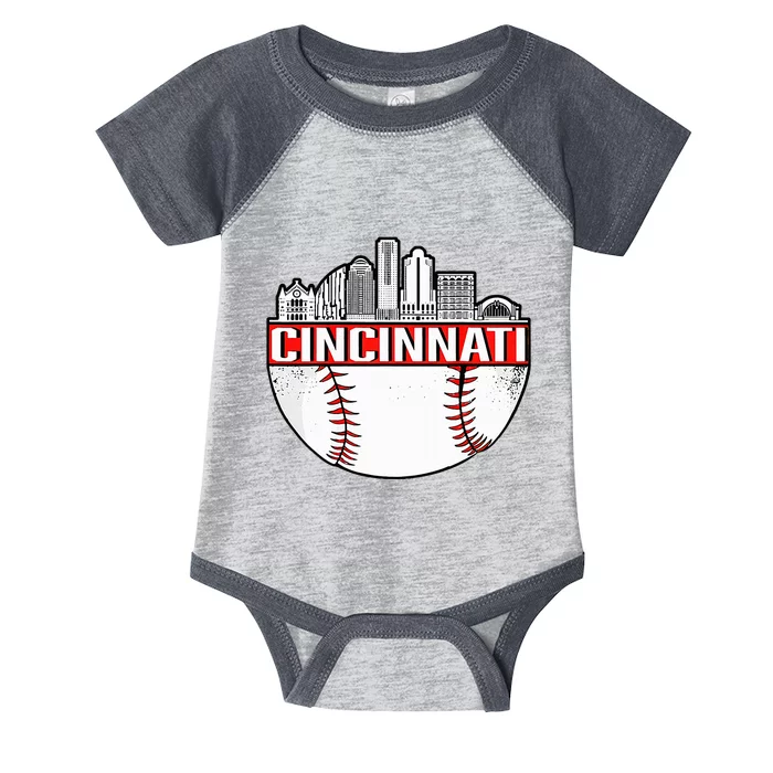 Cincinnati Vintage Baseball Distressed Infant Baby Jersey Bodysuit