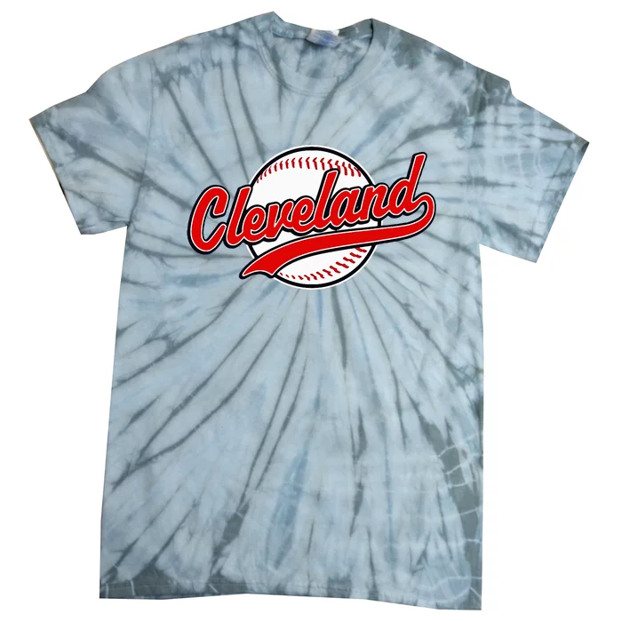 Cleveland Vintage Baseball Throwback Tie-Dye T-Shirt