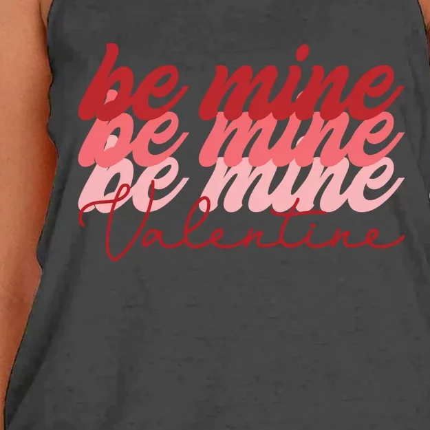 Cute Valentine's Be Mine Women's Knotted Racerback Tank