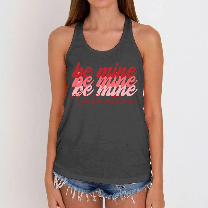 Cute Valentine's Be Mine Women's Knotted Racerback Tank