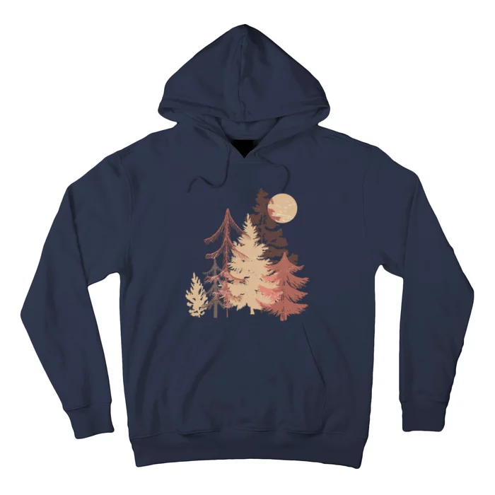 Cute Vintage Boho Pinetree Forest Hoodie