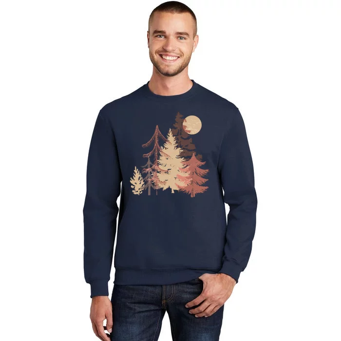 Cute Vintage Boho Pinetree Forest Tall Sweatshirt