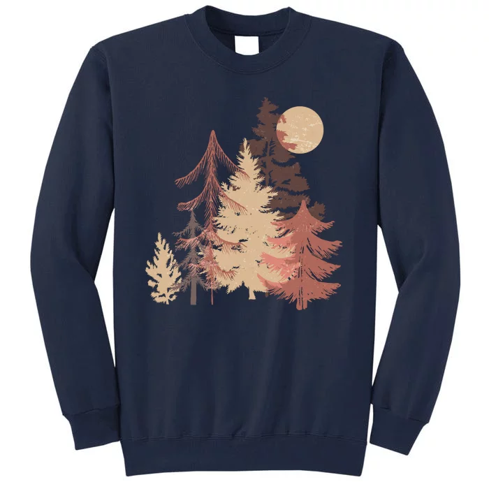 Cute Vintage Boho Pinetree Forest Tall Sweatshirt