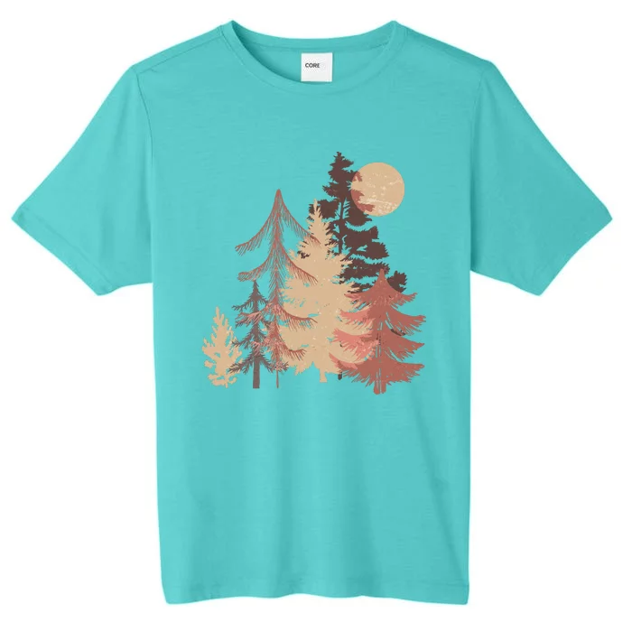 Cute Vintage Boho Pinetree Forest ChromaSoft Performance T-Shirt