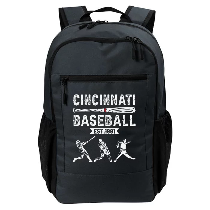 Cincinnati Vintage Baseball Lover Daily Commute Backpack