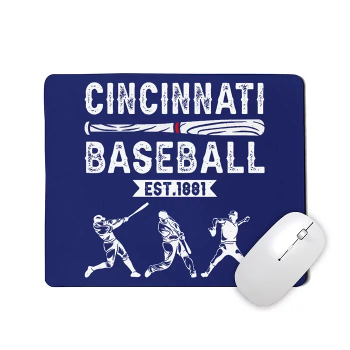 Cincinnati Vintage Baseball Lover Mousepad