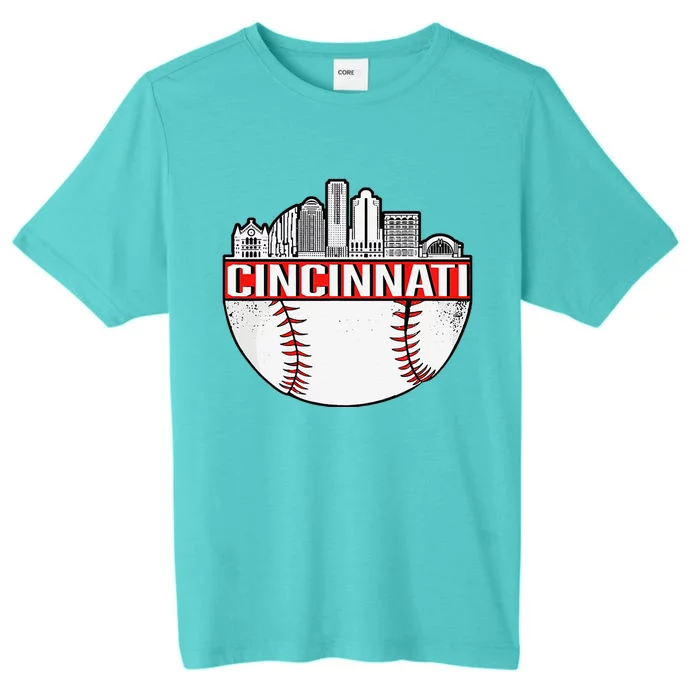 Cincinnati Vintage Baseball Distressed Retro ChromaSoft Performance T-Shirt