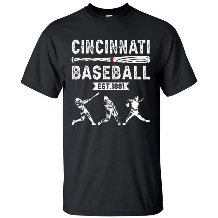 Cincinnati Vintage Baseball Lover Tall T-Shirt