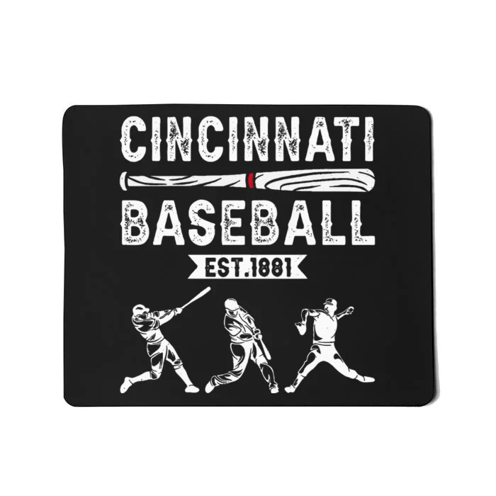 Cincinnati Vintage Baseball Lover Mousepad