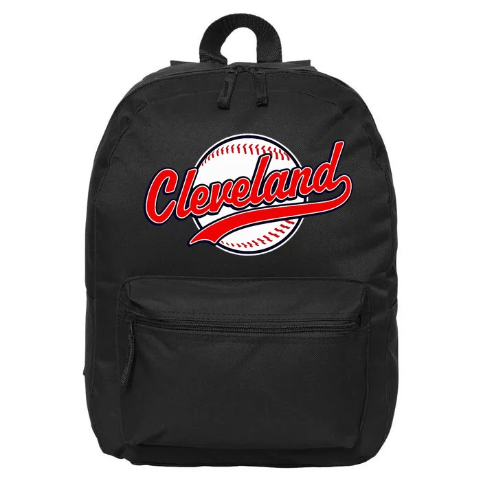 Cleveland Vintage Baseball Throwback Retro Design 16 in Basic Backpack