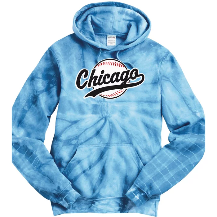 Chicago Vintage Baseball Throwback Tie Dye Hoodie