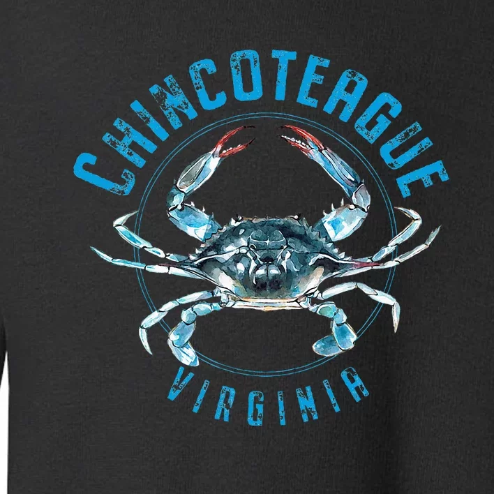 Chincoteague Virginia Blue Crab Design Toddler Sweatshirt