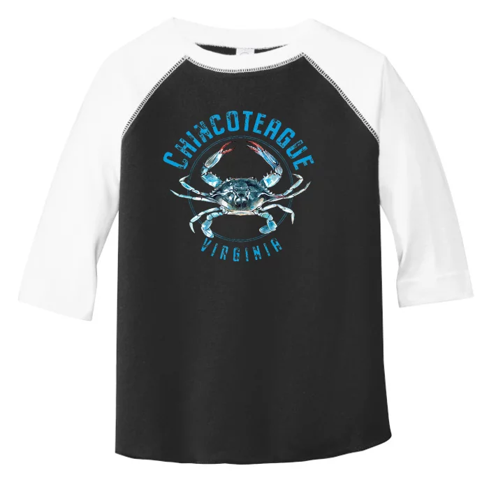 Chincoteague Virginia Blue Crab Design Toddler Fine Jersey T-Shirt