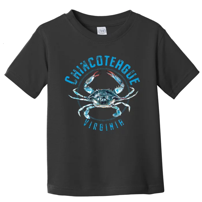 Chincoteague Virginia Blue Crab Design Toddler T-Shirt