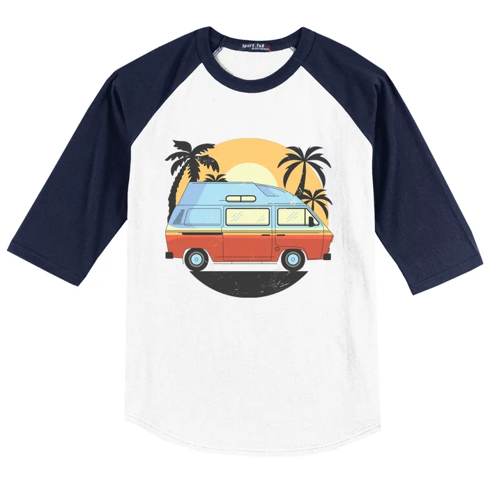 Camper Van Baseball Sleeve Shirt