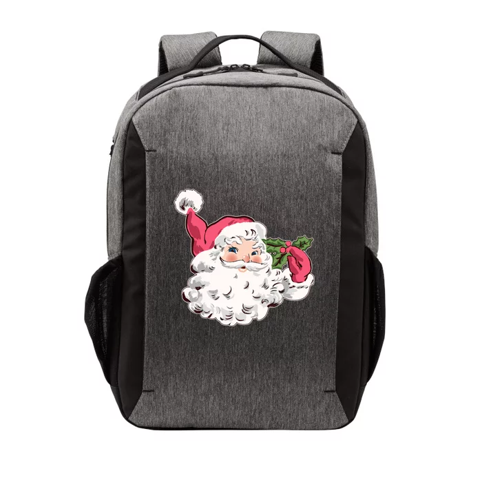 Cute Vintage Christmas Santa Claus Face Vector Backpack