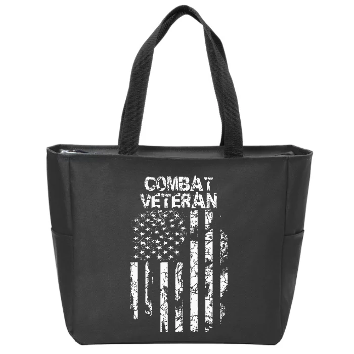 Combat Veteran Zip Tote Bag