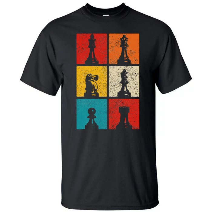 Chess Vintage Chess Master Club Chess Player Tall T-Shirt