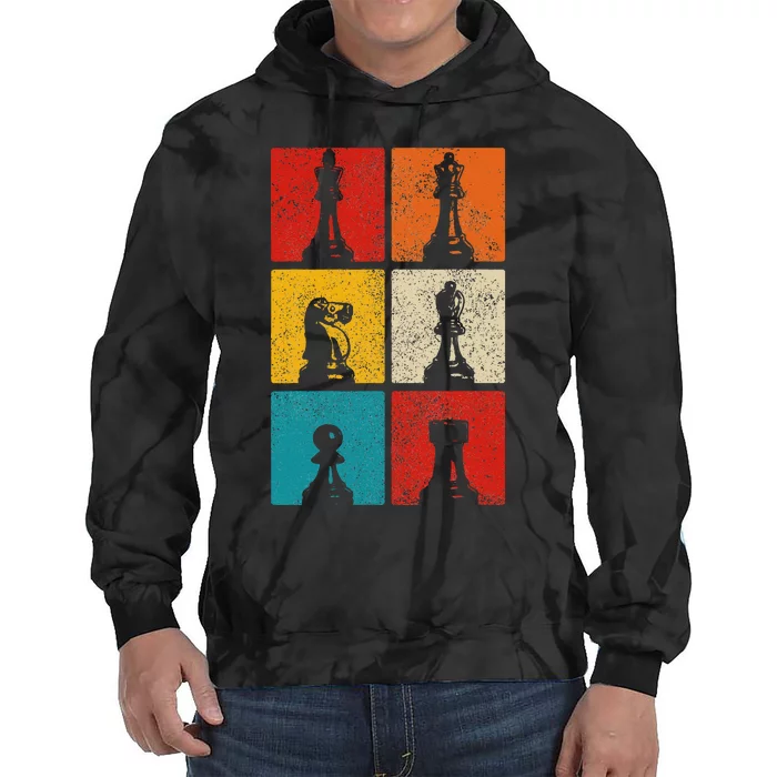 Chess Vintage Chess Master Club Chess Player Tie Dye Hoodie