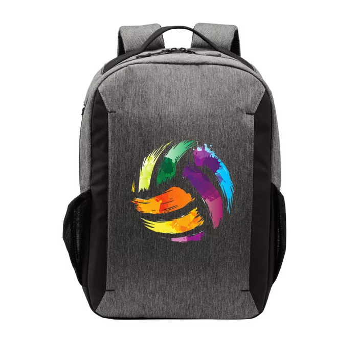 Colorful VolleyballCute Colorsplash Ball Gift Vector Backpack