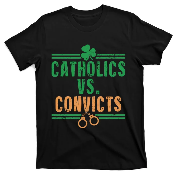 Catholics VS Convicts Funny Religion T-Shirt