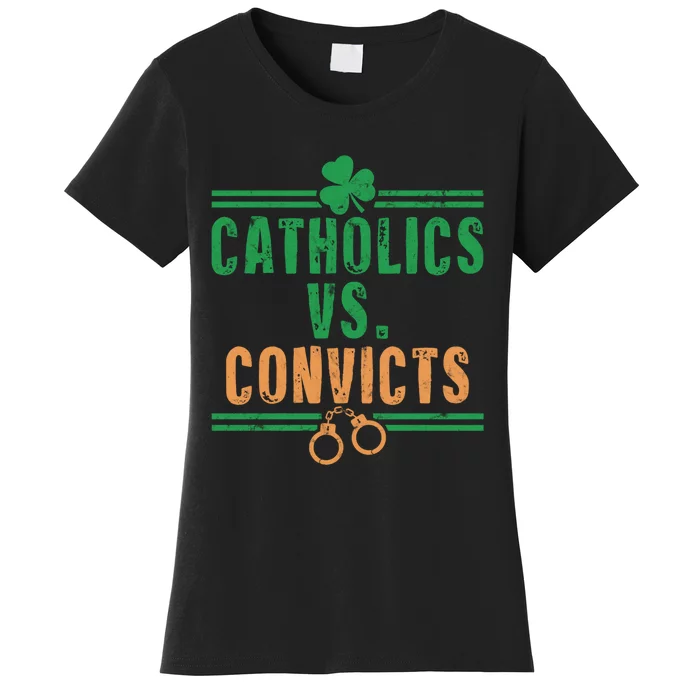 Catholics VS Convicts Funny Religion Women's T-Shirt