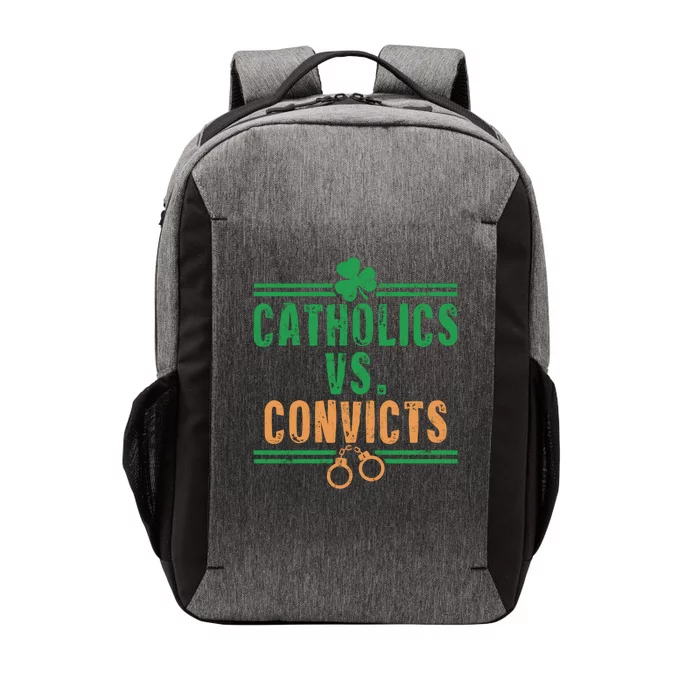 Catholics VS Convicts Funny Religion Vector Backpack