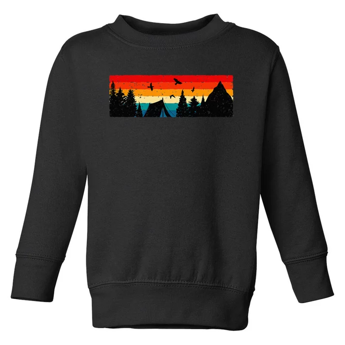 Camping vintage Camping Lover Outdoor Lover Toddler Sweatshirt