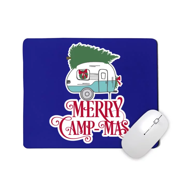 Christmas Vintage Camper Gift Merry Campmas Mousepad