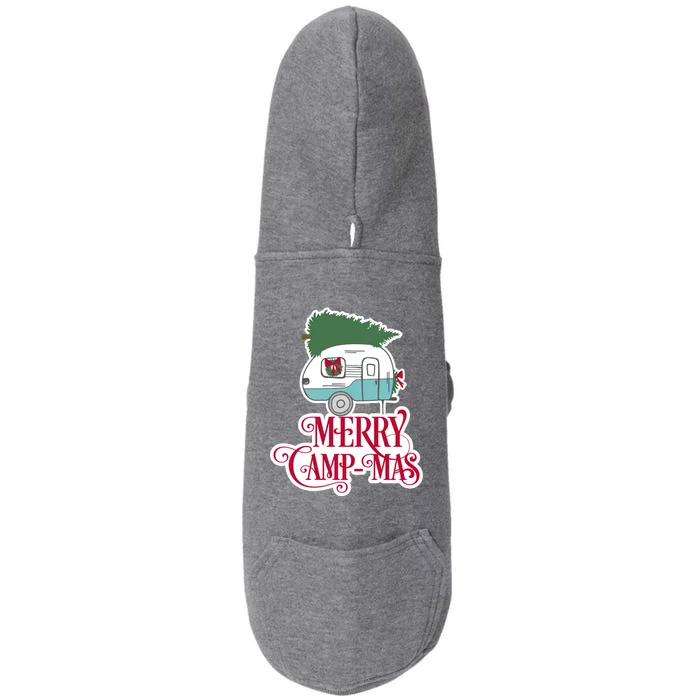 Christmas Vintage Camper Gift Merry Campmas Doggie 3-End Fleece Hoodie