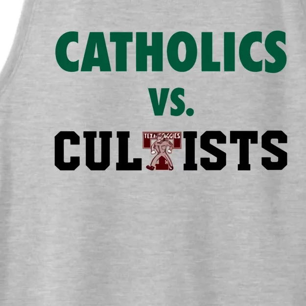 Catholics Vs Cultists Ladies Tri-Blend Wicking Tank