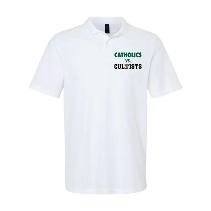 Catholics Vs Cultists Softstyle Adult Sport Polo