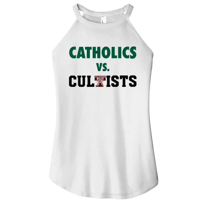 Catholics Vs Cultists Women’s Perfect Tri Rocker Tank