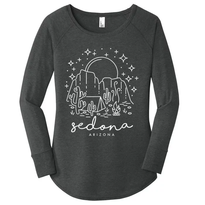 Cool Vintage Cactus Sedona Arizona Camping Souvenir Women's Perfect Tri Tunic Long Sleeve Shirt