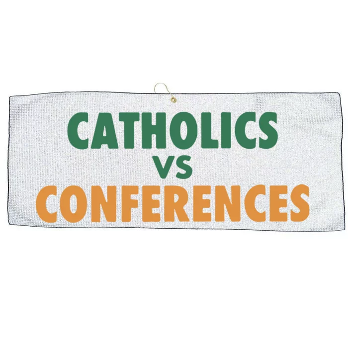 Catholics Vs Conference Large Microfiber Waffle Golf Towel