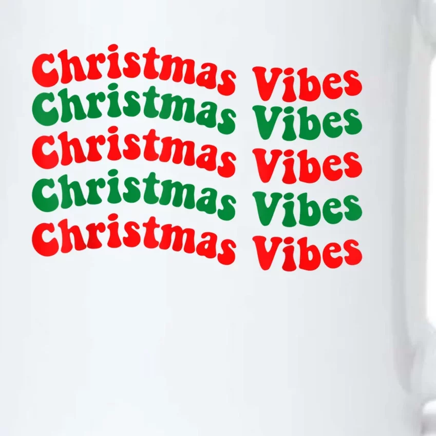 Christmas Vibes Cute Gift Holiday Gift For Christmas Parties Gift Black Color Changing Mug