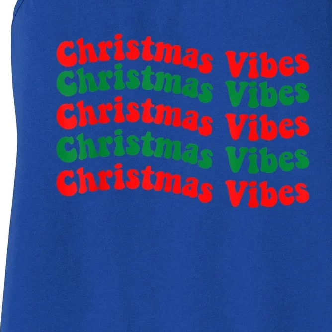 Christmas Vibes Cute Gift Holiday Gift For Christmas Parties Gift Women's Racerback Tank