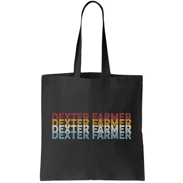 Cattle Vintage Cow D.E.X.Te.R Farmer Tote Bag