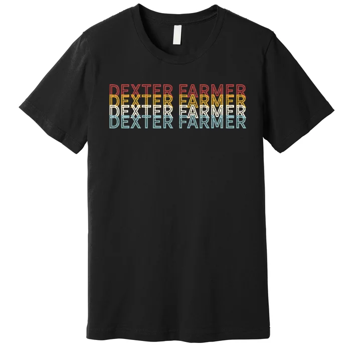 Cattle Vintage Cow D.E.X.Te.R Farmer Premium T-Shirt