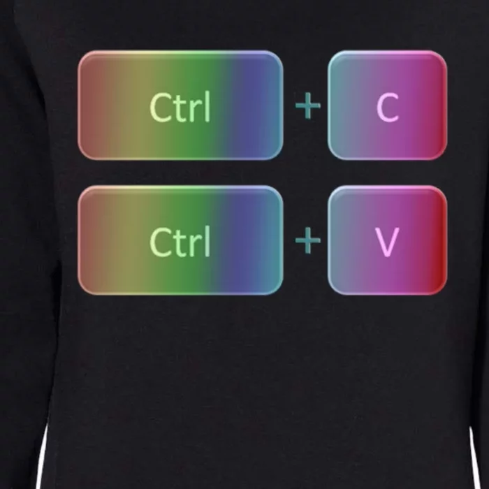 Ctrl V Copy Paste Family Matching Watercolour Gift Womens California Wash Sweatshirt