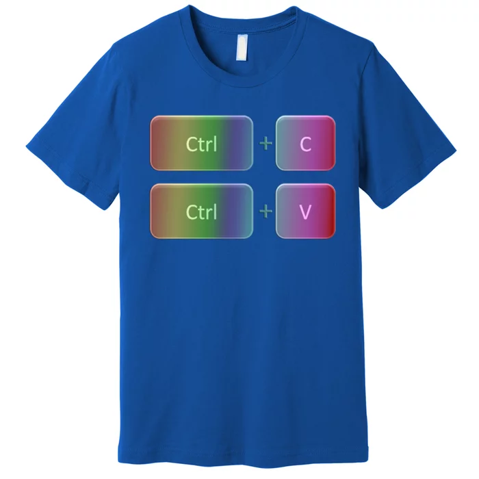 Ctrl V Copy Paste Family Matching Watercolour Gift Premium T-Shirt