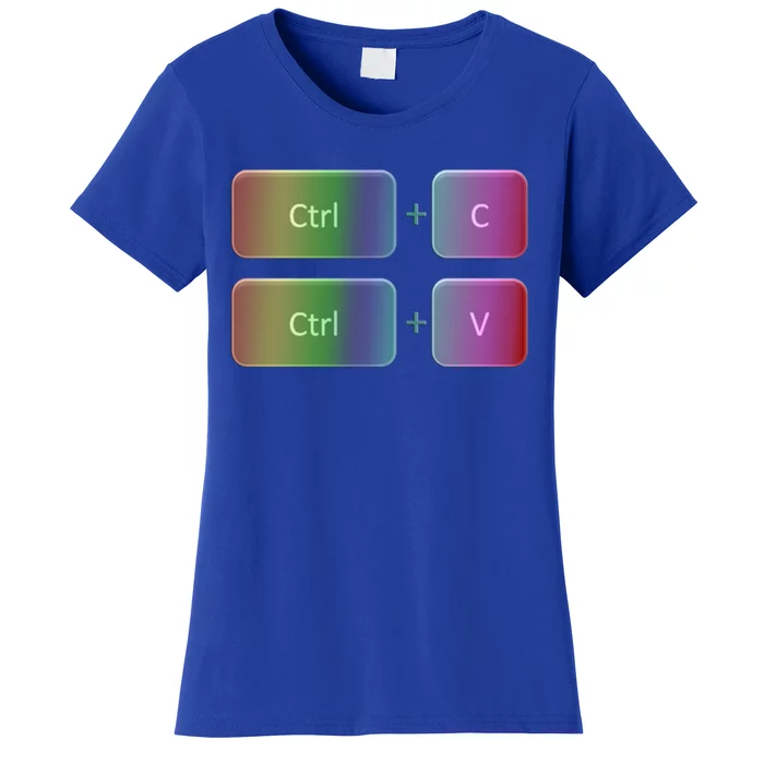 Ctrl V Copy Paste Family Matching Watercolour Gift Women's T-Shirt