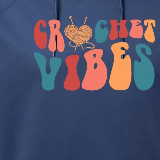 Crochet Vibes Crochet Lover Performance Fleece Hoodie